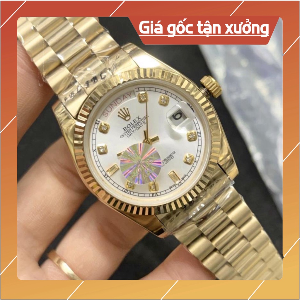 Đồng Hồ Nam RoLex Day-Date Sapphire RA22 Mặt TRẮNG Day-Date Máy cơ Automatic Nhật