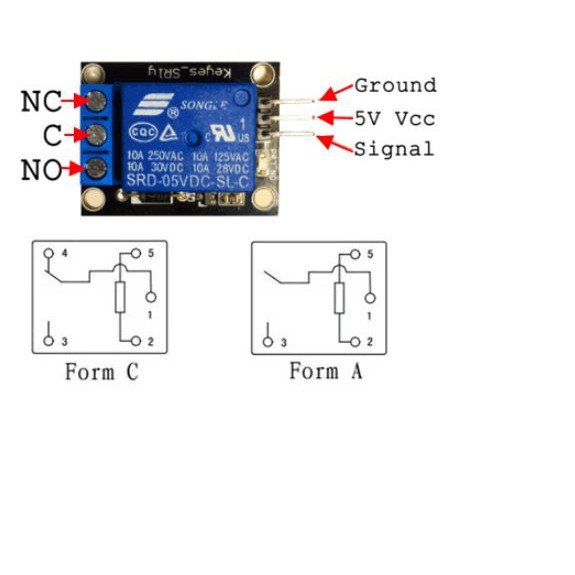 Relay 5 chân SONGLE SRD-SL-C Rơ le 5V, 12V, 24V  (10A)