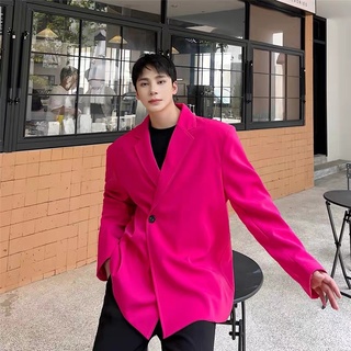 ÁO KHOÁC BLAZER VỚI TONE MÀU SIÊU CHÁY DÀNH CHO NAM |TAHISHOP| (sẵn hồng size L) M42