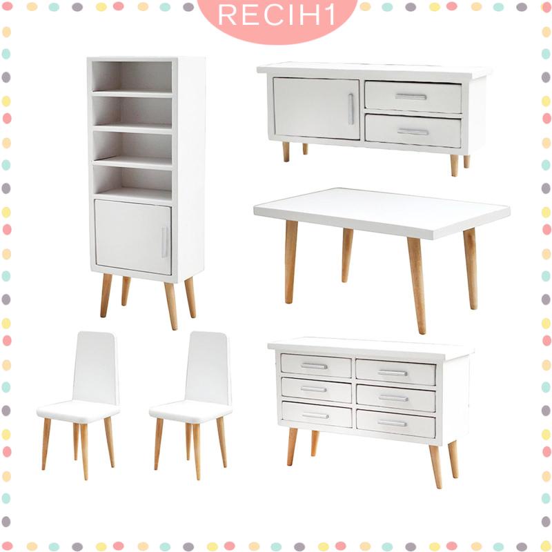 Bộ 6 Mô Hình Ghế Ngồi Phòng Ngủ / Phòng Khách Tỉ Lệ 1: 12 Trang Trí Nhà Búp Bê