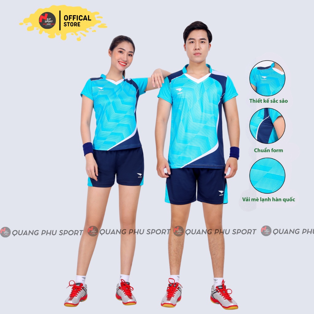 Bộ Quần Áo Bóng Chuyền Nam Nữ Thương Hiệu Hiwing Cao Cấp, Chất vải Mè Thun Thái Co Dãn Đa Chiều_Mẫu H7