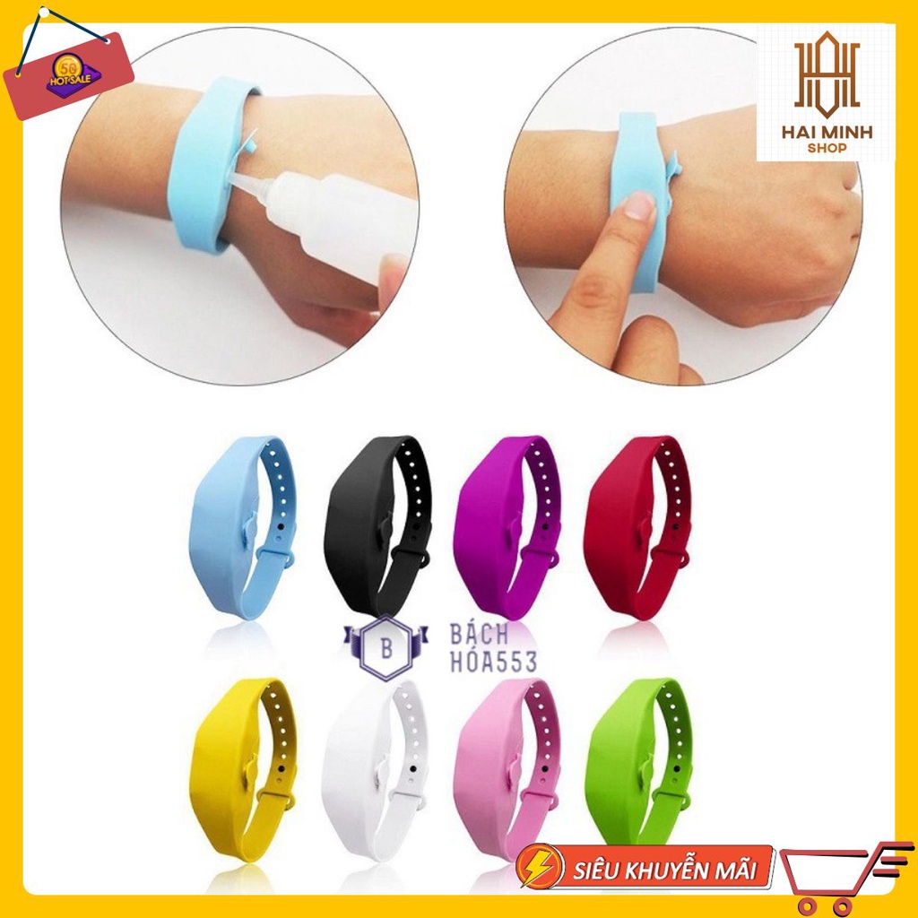 Vòng Đeo Tay Silicon Đựng Nước Rửa Tay Khô 10ml - Đồng Hồ Chống Dịch