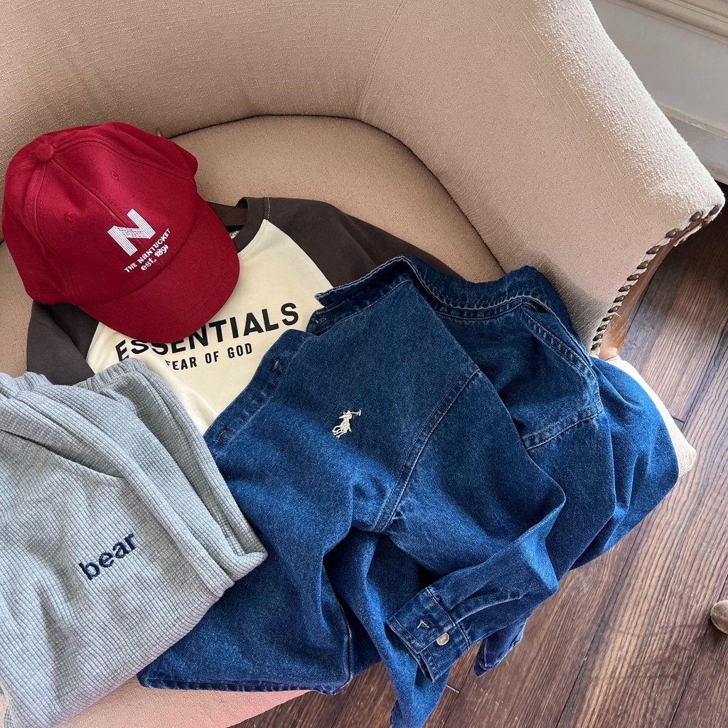Áo Sơ Mi Denim Thêu Họa Tiết Phong Cách Nhật Hàn Thời Trang Mùa Thu 2022 Màu Sắc