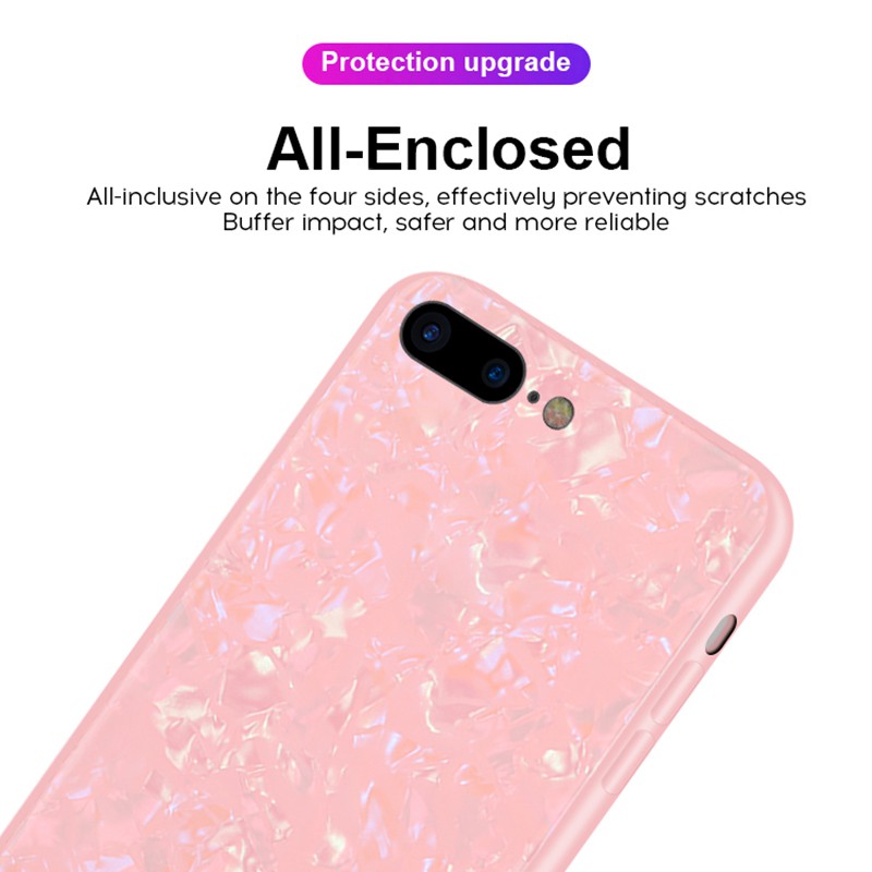 Ốp điện thoại mặt kính cường lực cao cấp họa tiết đẹp mắt cho iPhone 7 Plus 8 Plus | BigBuy360 - bigbuy360.vn