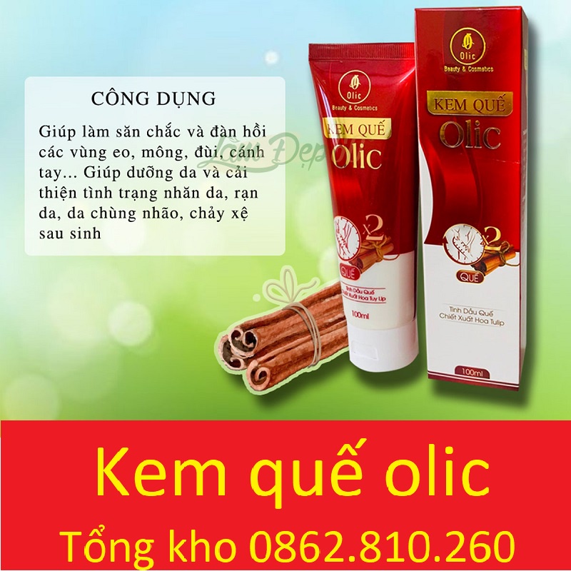 Kem Tan Mỡ Olic Kem Quế olic mẫu mới