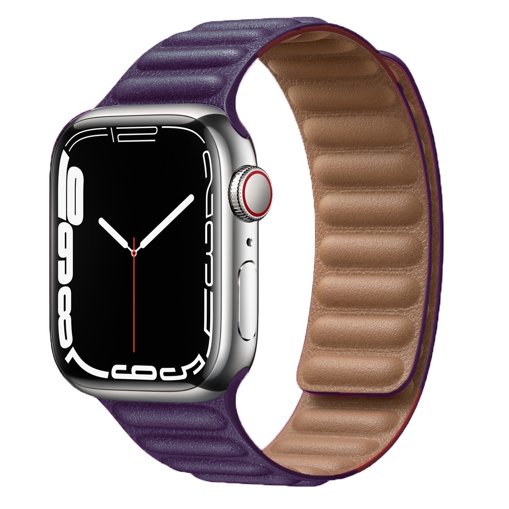 Dây Da Thay Thế Từ Tính Cho Đồng Hồ Thông Minh Apple watch 44mm 40mm 41mm 45mm 42mm 38mm iWatch series 3 5 4 SE 6 7