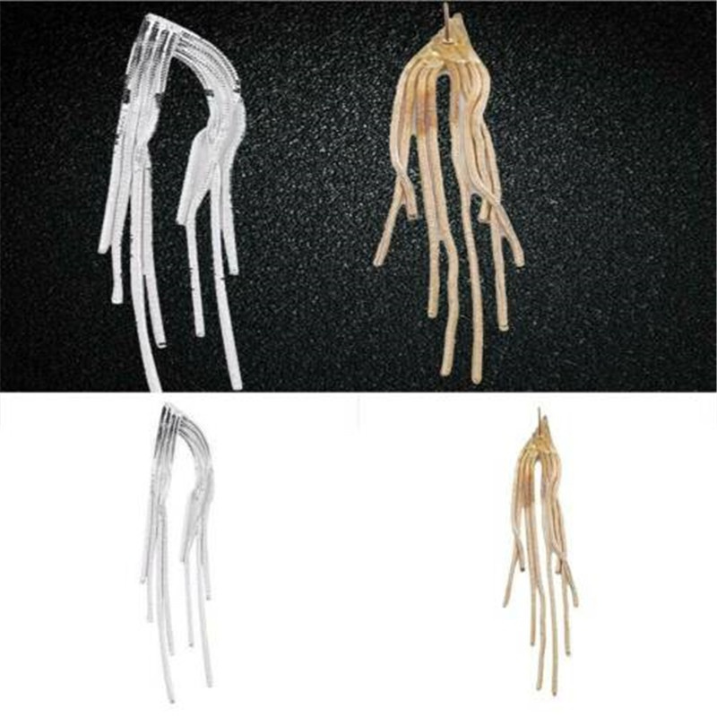 Fashion Womens Long Chain Tassel Earrings Hanging Drop Dangle Ear Line Jewellery