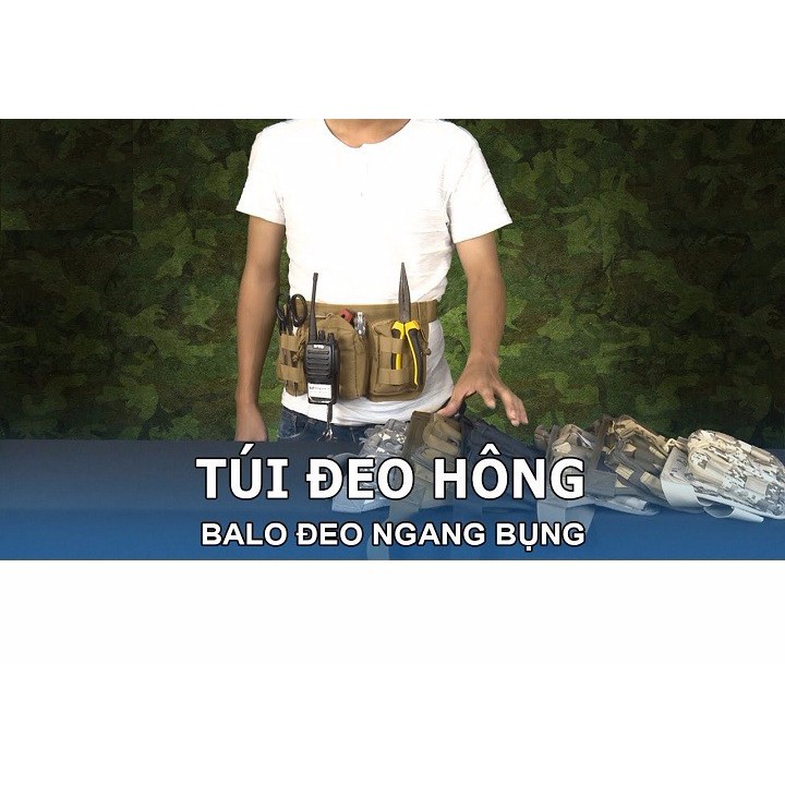 Túi Đeo Hông Quân Đội (3 Ngăn), Túi Đeo Bụng Túi Dụng Cụ Thắt Lưng Dành Cho Dân Kỹ Thuật