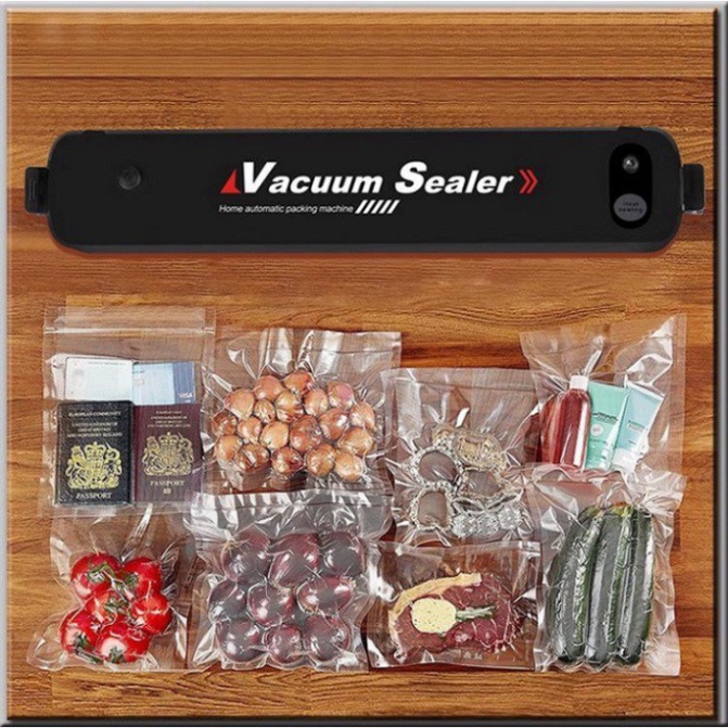 Máy hút chân không thực phẩm kiêm hàn miệng túi Vacuum Sealer ( tặng kèm 10 túi chuyên dụng) bachhoaonline