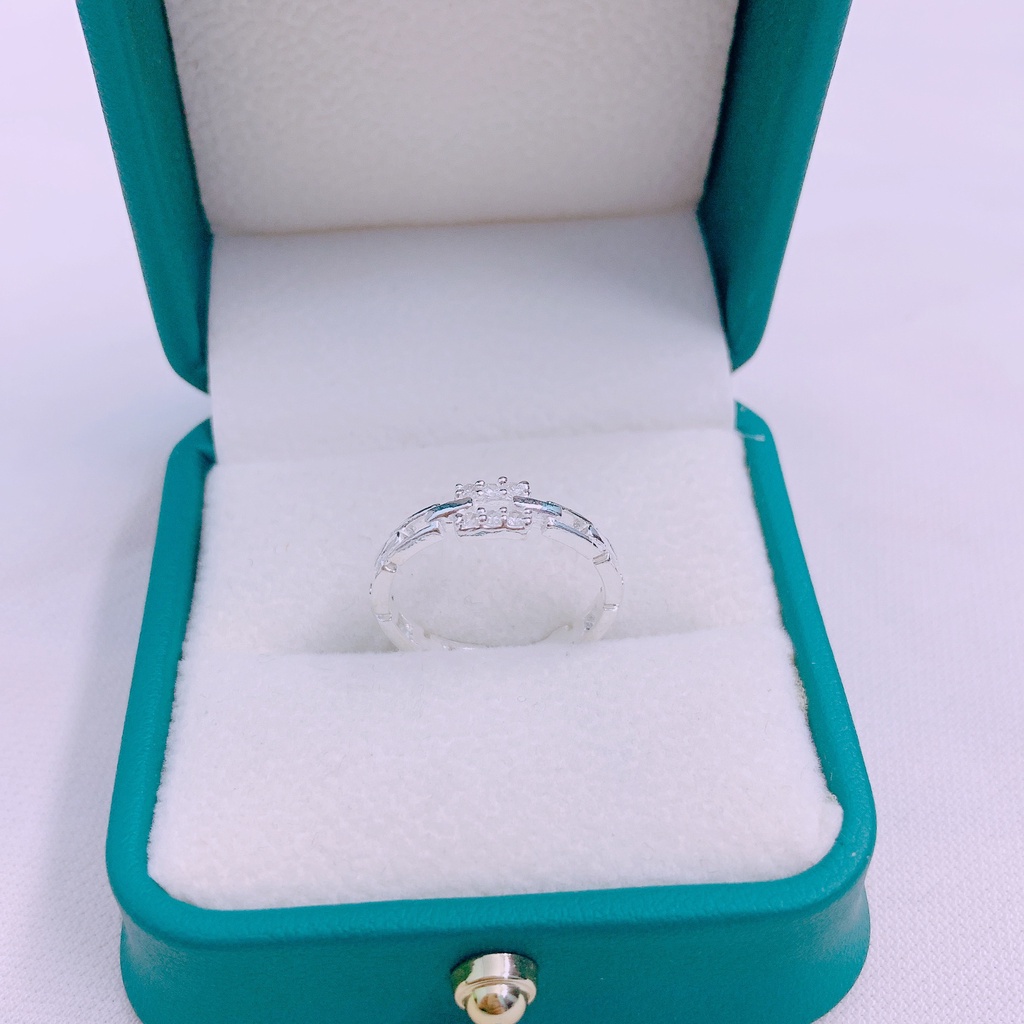 Nhẫn bạc thật nhẫn nữ họng xích vuông cá tính - Kho sỉ bạc Nhất Linh