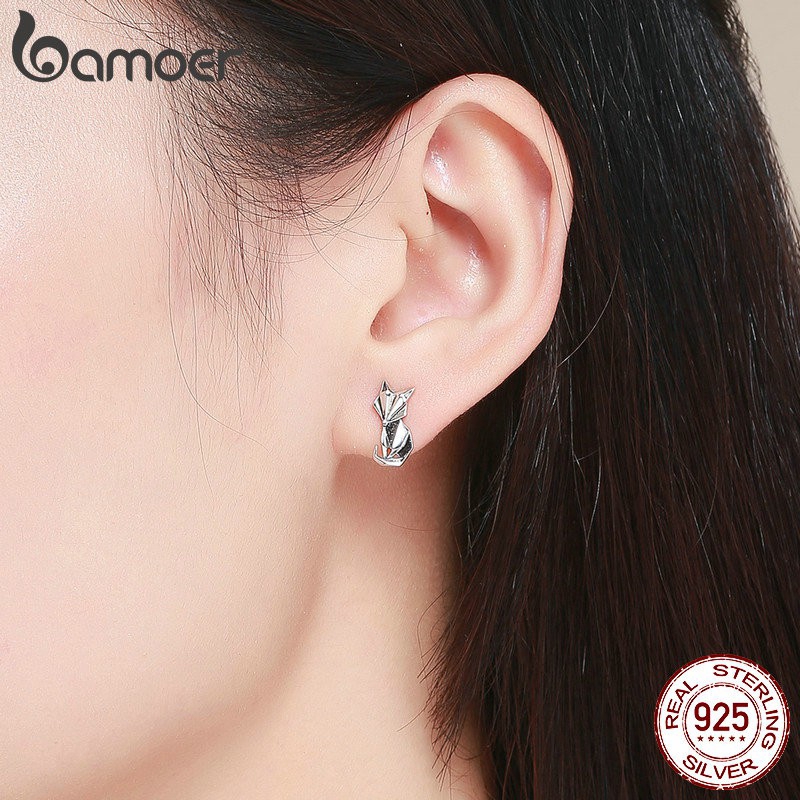 Đôi bông tai Bamoer hình con cáo xinh xắn cá tính cho nữ