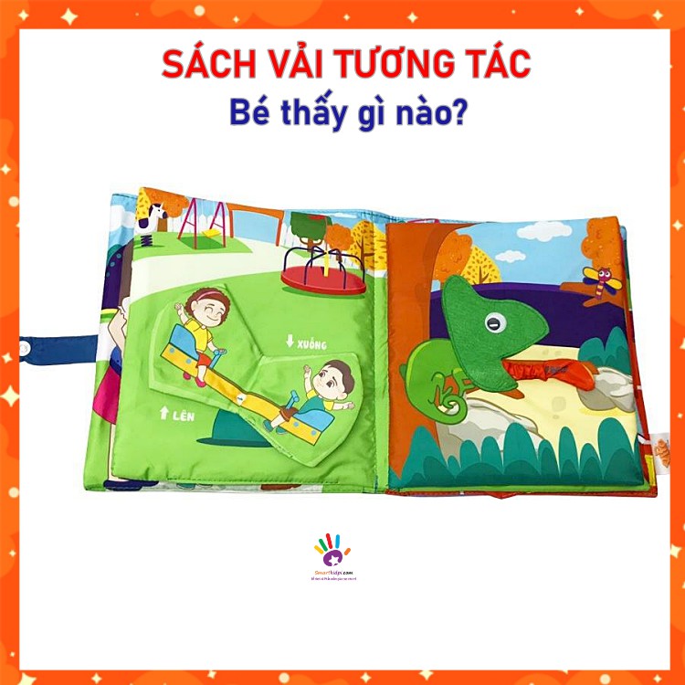 MUA 1 ĐƯỢC 2- Sách vải tương tác đa giác quan - Bé thấy gì nào