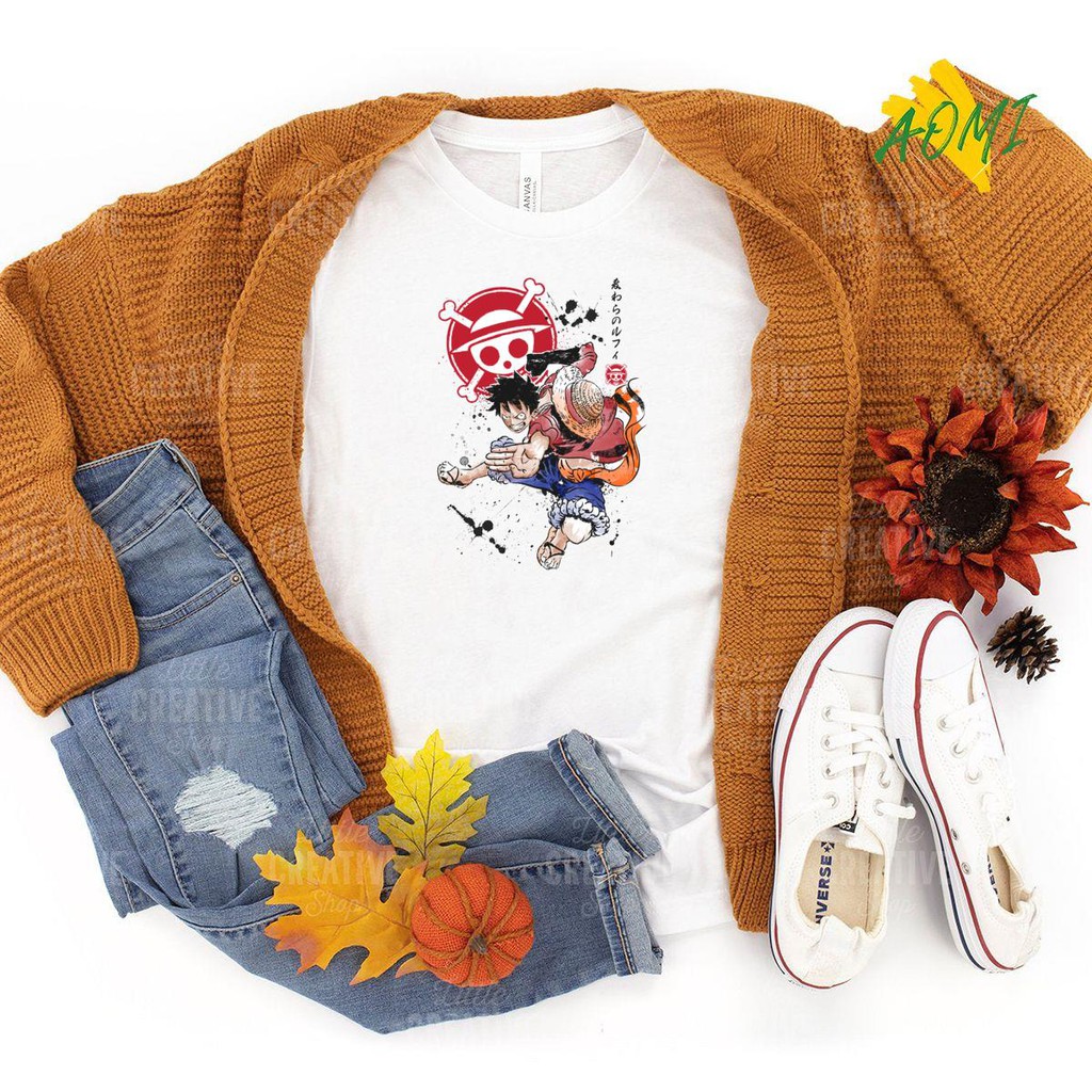 ÁO THUN UNISEX AOMI ĐẶC BIỆT ONE PIECE LUFFY PUCH LUFY TAY NGẮN TAY LỠ NAM NỮ AOMIVN THỜI TRANG