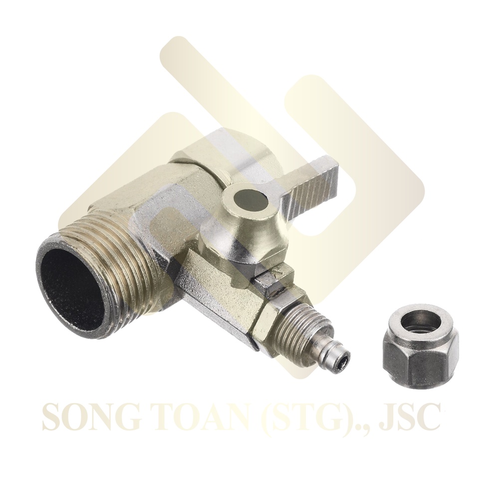 Van Bình Lọc & Van Khóa Chia Nhánh Cho Máy Lọc Nước  Ren Ngoài 1/2 , Cắm Ống 8 & 10 Mm - Chất Liệu Inox