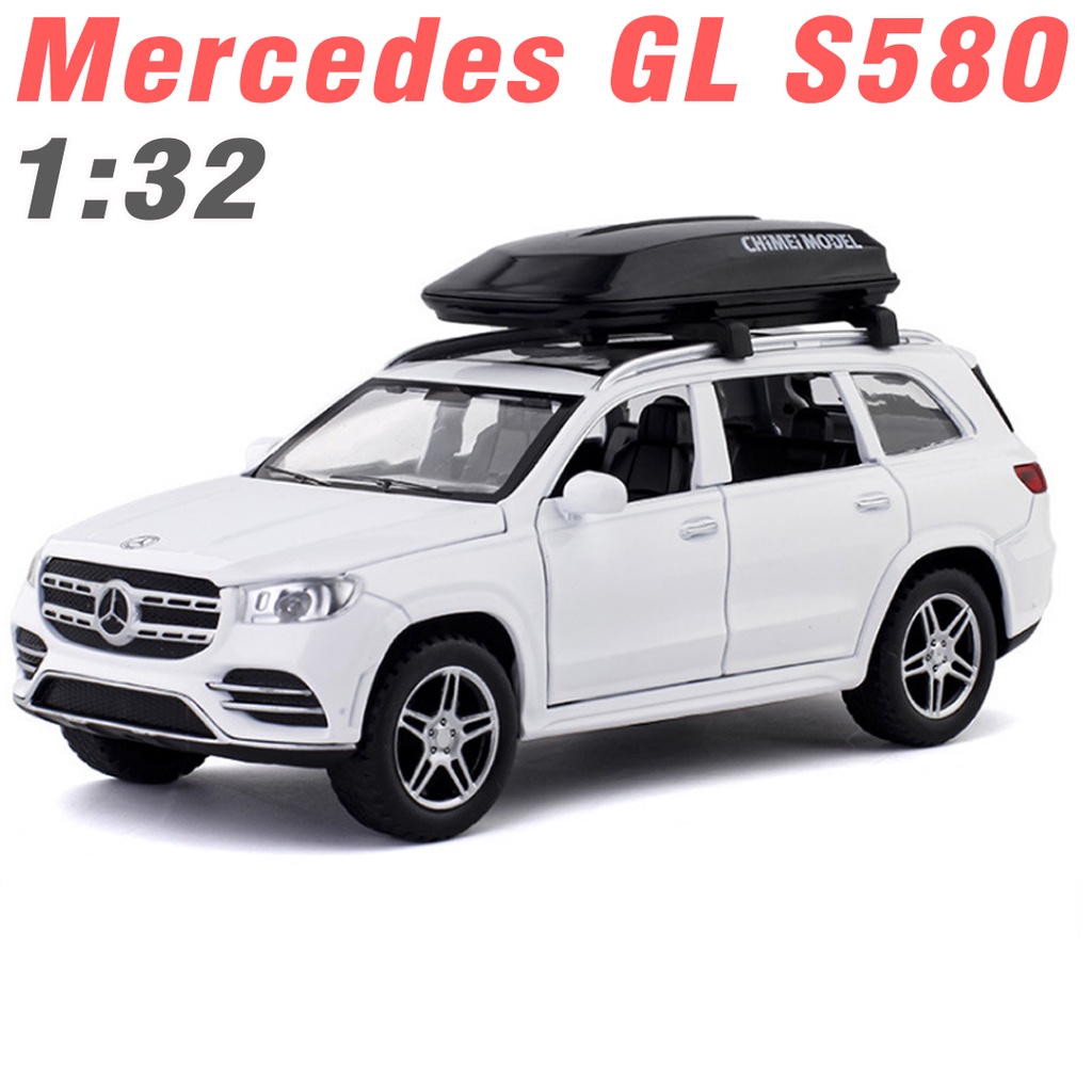 Xe mô hình ô tô MERCEDES GLS 580 tỉ lệ 1:32 xe bằng sắt có âm thanh và đèn đồ chơi trẻ em