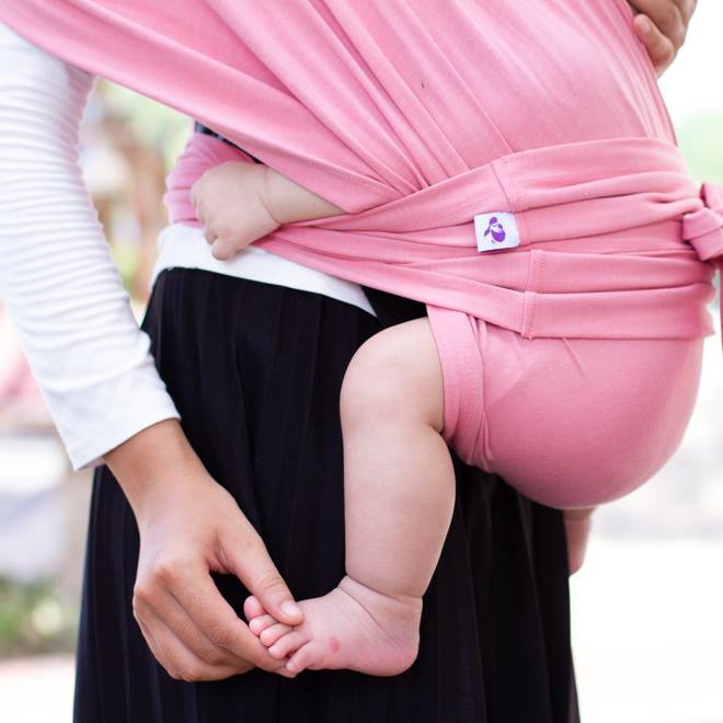 Jumy's - Địu vải em bé, địu trẻ sơ sinh chất cotton mát dịu nhẹ, thoáng mát khi tiếp xúc với làn da trẻ nhỏ - Màu hồng