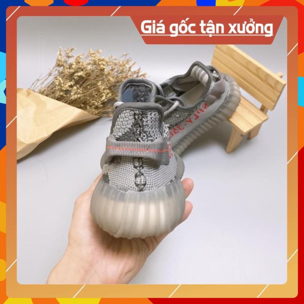 [Freeship+ Hàng Xịn] Giày yz 350 xám chữ đỏ, Giày Sneaker 350 thể thao Full box bill