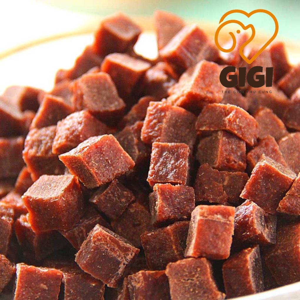 Bánh thưởng snack mềm gói 100g vị thịt bò cho chó mèo phù hợp mọi lứa tuổi thú cưng bổ sung dinh dưỡng - GiGi Pet Shop