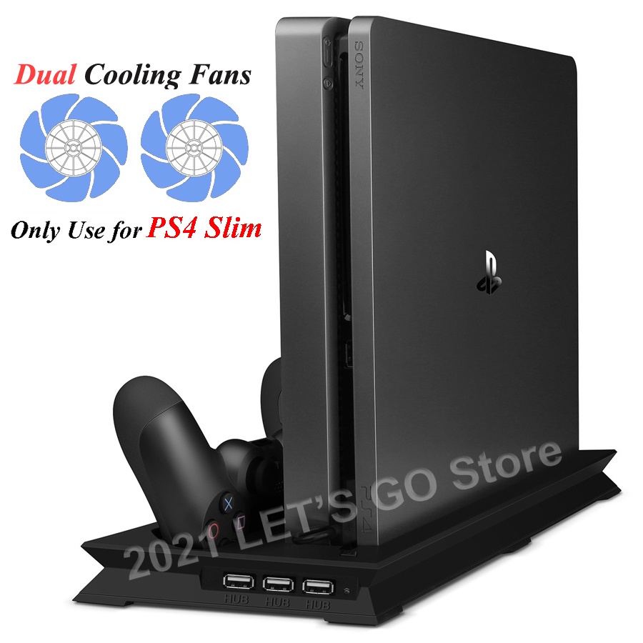 PS4 Slim đứng với bộ điều khiển quạt làm lạnh sạc Sạc Dock Station Play Station 4 TRÒ chơi PS 4 Slim