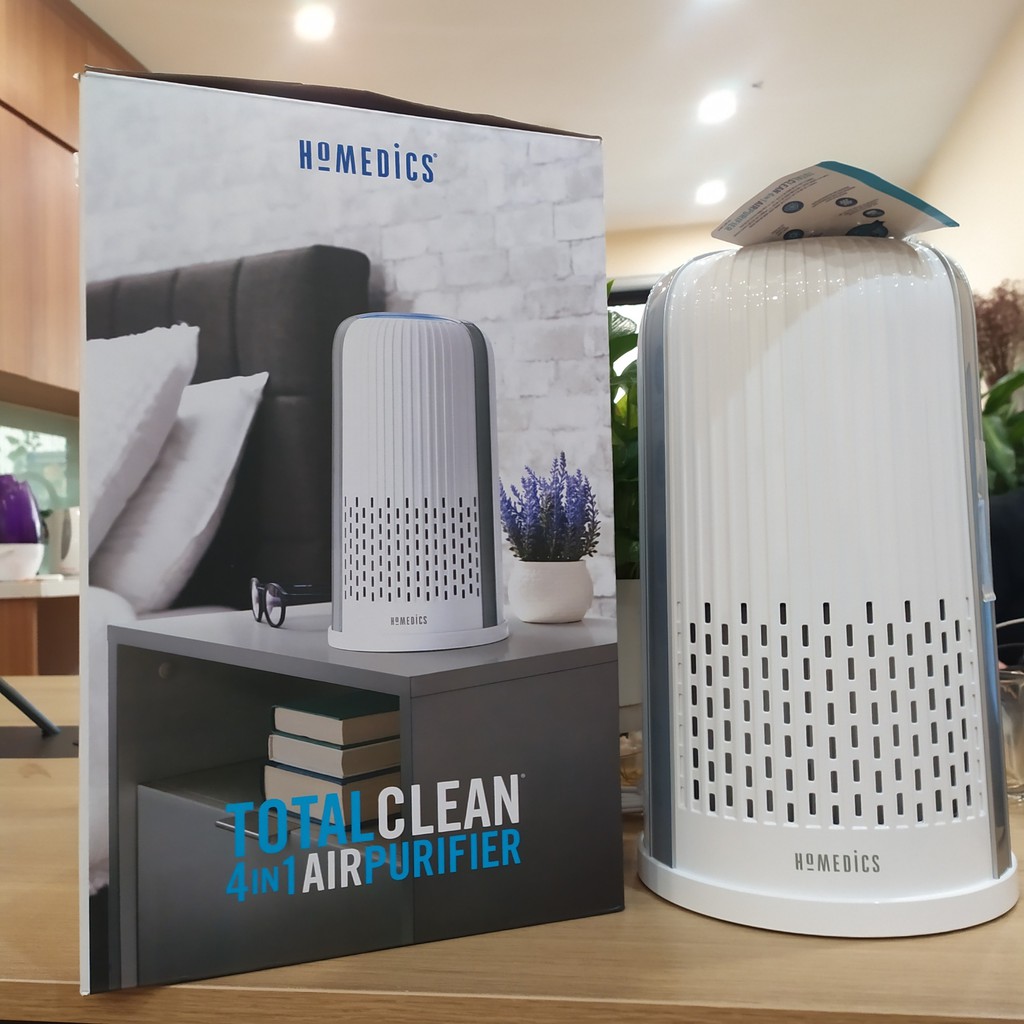 [BH 2 Năm] Máy lọc không khí HoMedics AP-T10 (Màng lọc HEPA 360 độ), Lọc sạch 99,99% virut vi khuẩn nhỏ tới 0,3 micro.