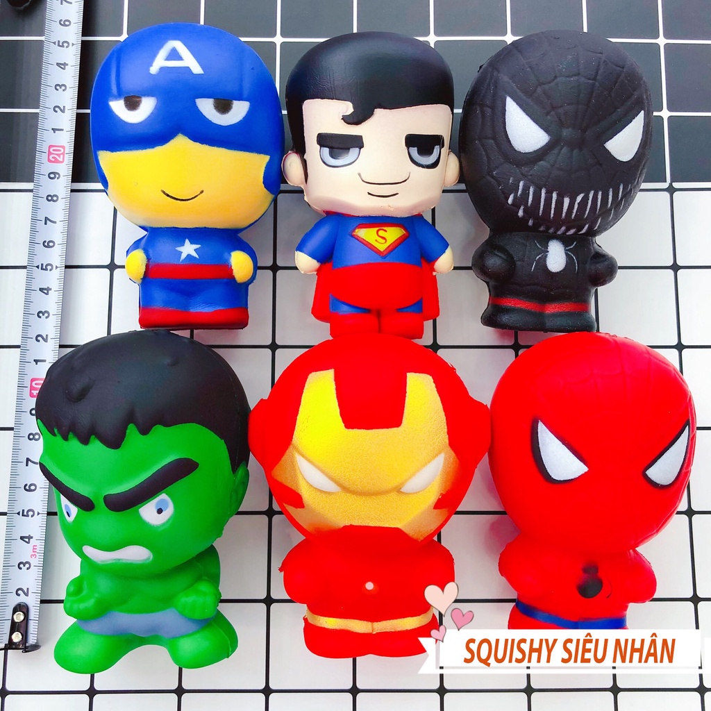 Squishy Lớn Hình siêu nhân siêu anh hùng marvel avengers Đồ Chơi Xốp Giảm Stress Hình mềm mịn dễ Thương đàn hồi Cho Bé