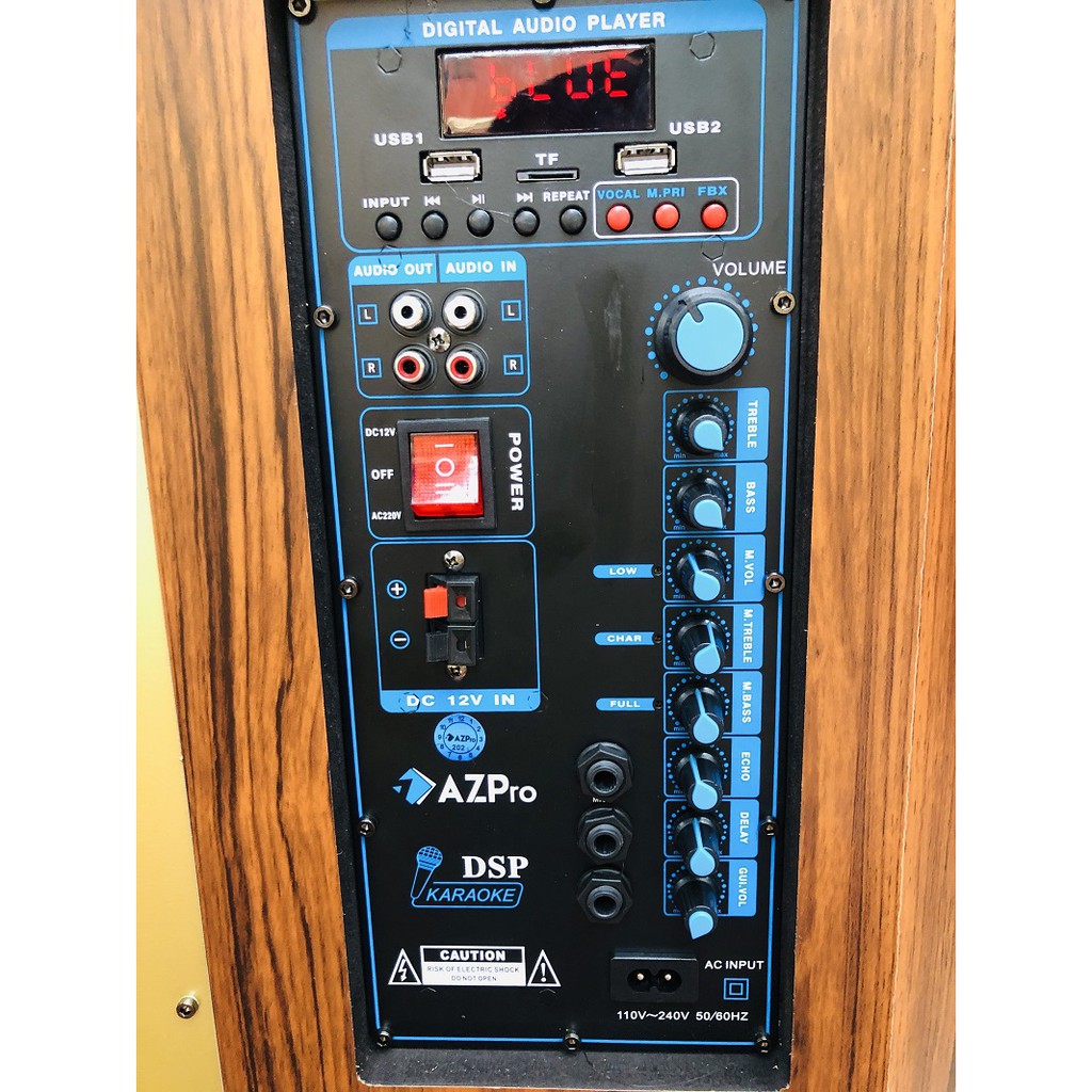 Loa Kéo AZPRO 2506A Cao Cấp Bass 50 3 Đường Tiếng Tặng 2 Micro Không Dây Siêu Hút Âm