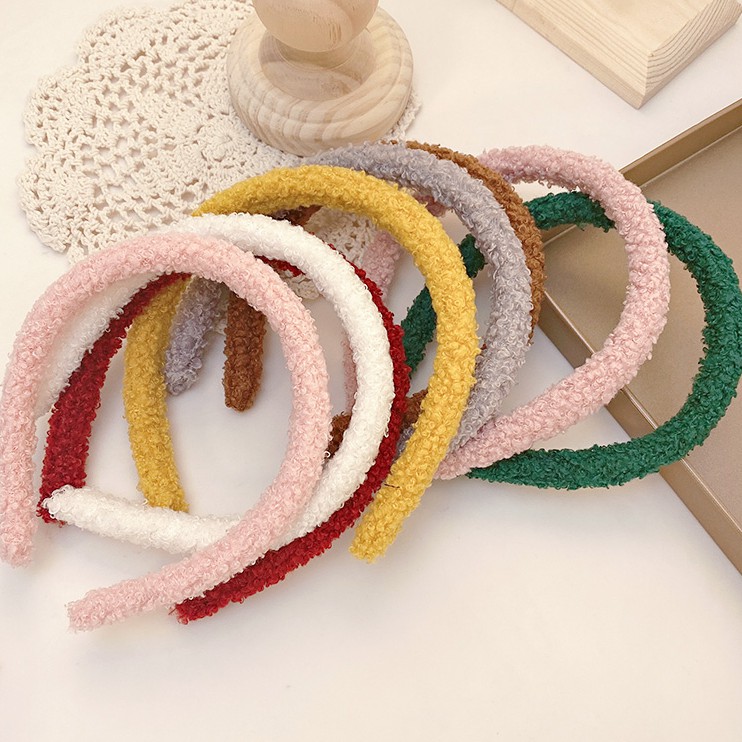 Băng đô phối lông mềm mại thời trang cho nữ （Hairband）