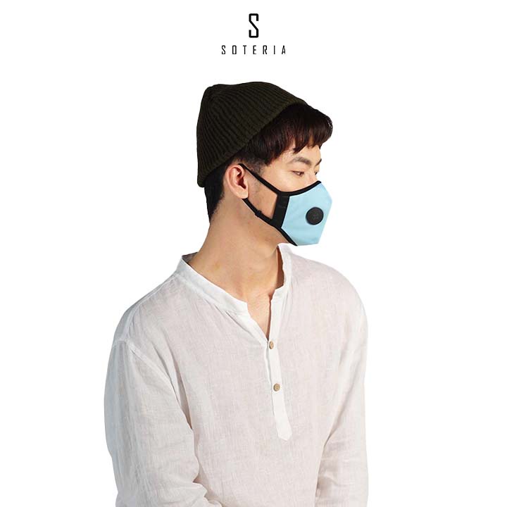 Khẩu trang tiêu chuẩn Quốc Tế SOTERIA Blue Pink ST205 - Bộ lọc N95 BFE PFE 99 lọc đến 99% bụi mịn 0.1 micro- Size S,M,L