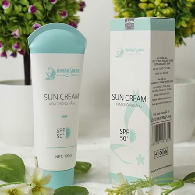 Kem Chống Nắng SUN CREAM Quyên Lara - Chống Tia Cực Tím SPF 50+ - HÀNG CHÍNH HÃNG