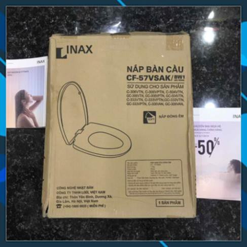 NẮP ĐẬY BỒN CẦU INAX CF-57VSAK, NẮP ĐÓNG ÊM, MÀU TRẮNG