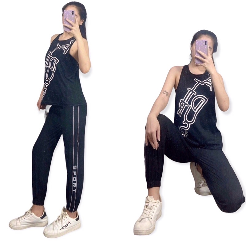 Quần jogger Sport có big size thể thao tập gym yoga nữ vải thun poly 2 da co giãn 4 chiều