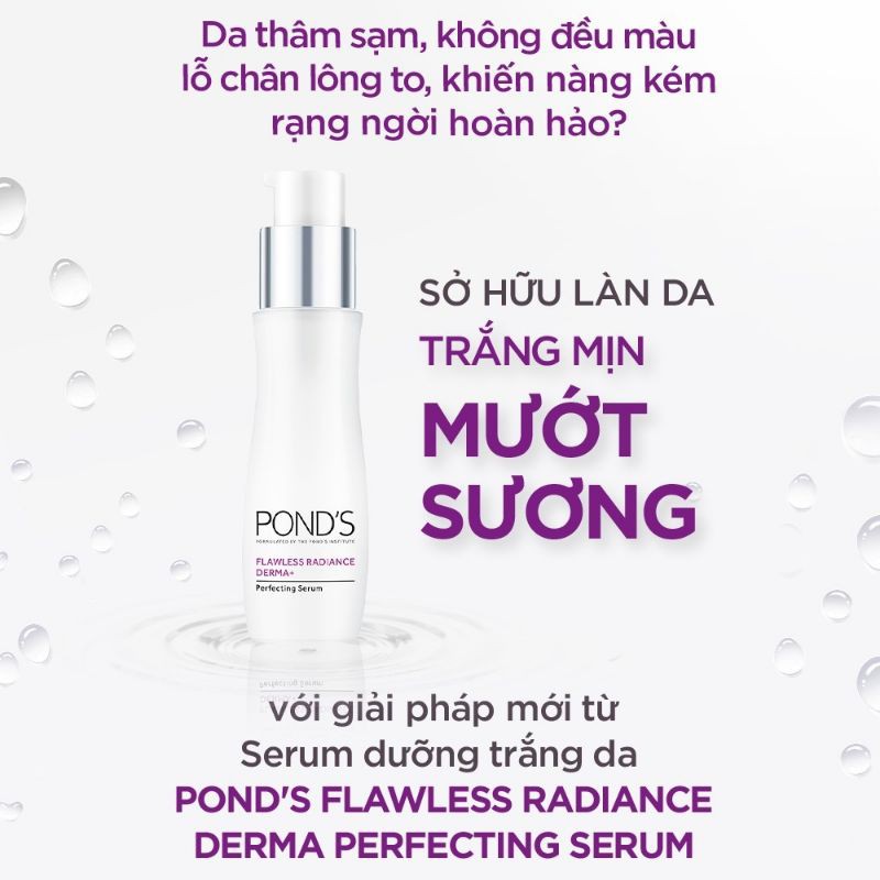 Bộ 3 sản phẩm dưỡng trắng da Pond's (Tinh chất Flawless 30 ml + Kem ngày White Beauty 50 g + Kem đêm White Beauty 50 g)