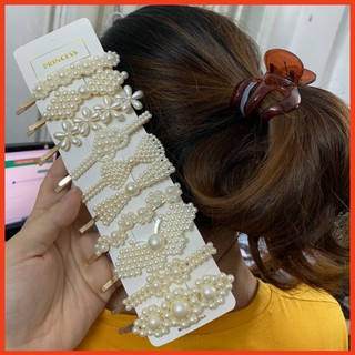 Set 10 Kẹp Tóc Ngọc Trai Siêu Xinh Dễ Thương