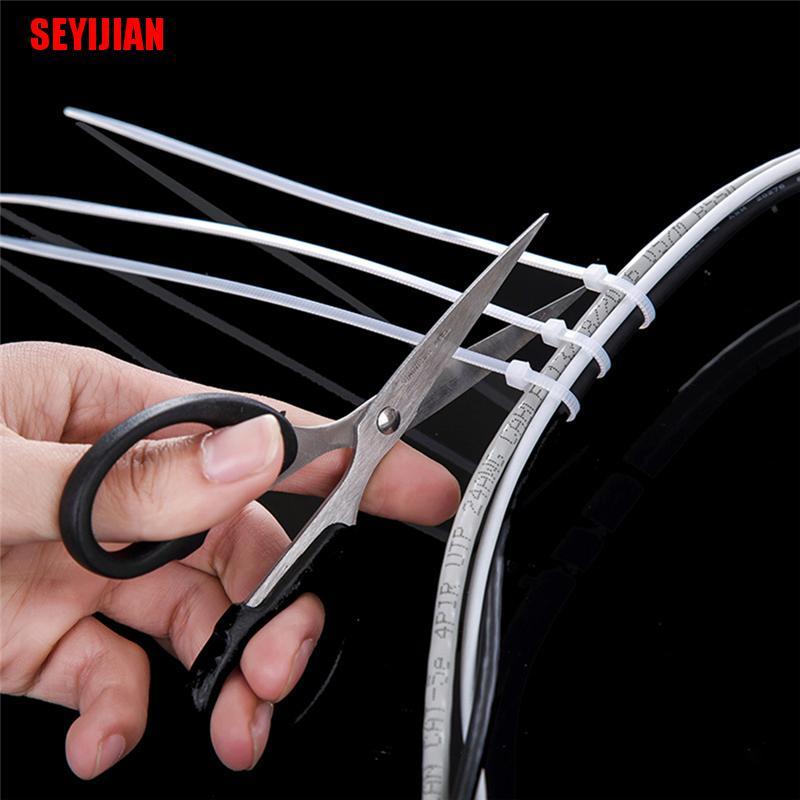 Set 100 Dây Cáp Nylon Màu Trắng Đen Tự Khóa Tiện Dụng
