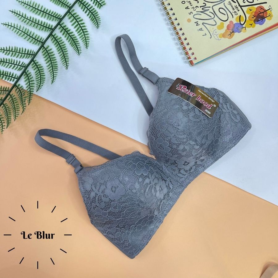 Áo ngực nữ ren, không gọng, áo lót mút nhẹ nâng, bản chip lớn cao cấp Thái Lan Sister Hood 7306, Leblur | BigBuy360 - bigbuy360.vn