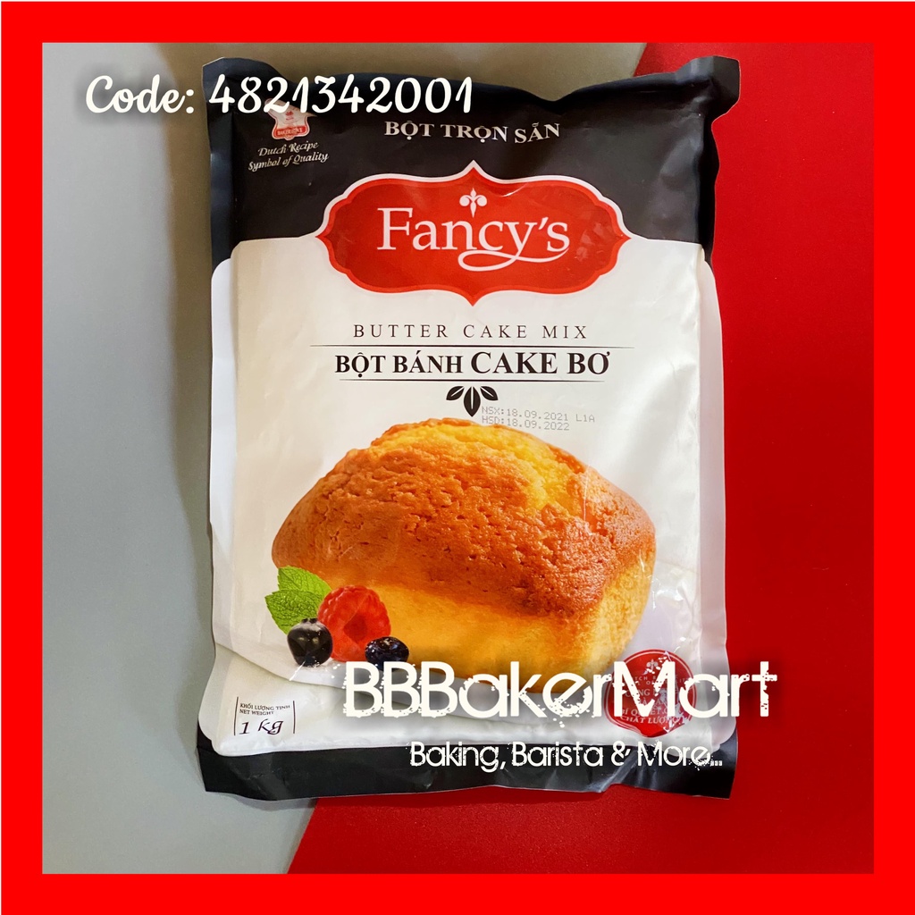 Bột trộn sẵn làm bánh CAKE BƠ hiệu FANCY'S - Gói 1kg