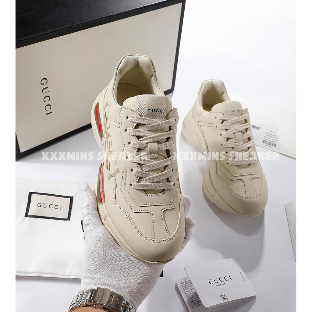 Giày Gucci Rhyton Logo Leather  ( Best Quality)