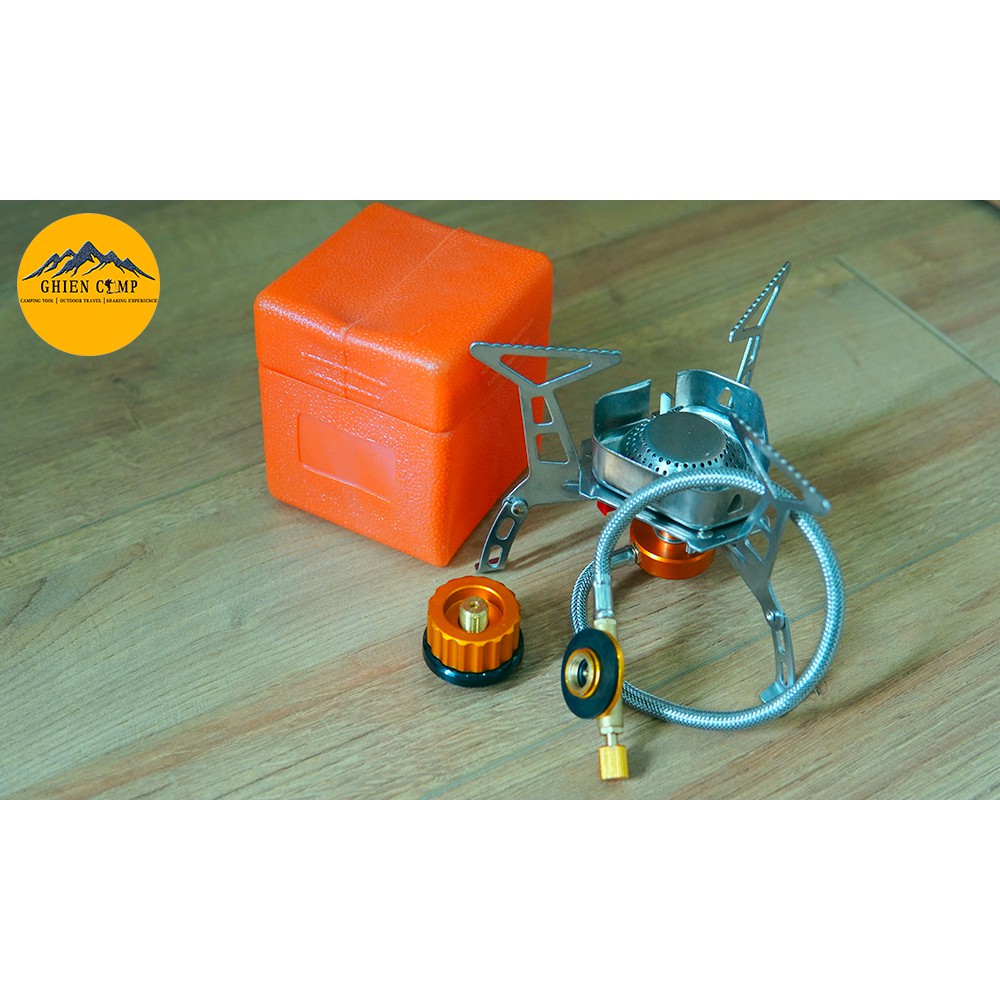 Bếp Gas Cắm Trại Mini Searock-BG02 Inox Chống Gỉ Loại Tốt Kèm Đầu Chuyển | BigBuy360 - bigbuy360.vn