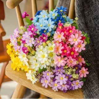 Hoa cúc giả cúc họa mi giả hoa lụa trang trí