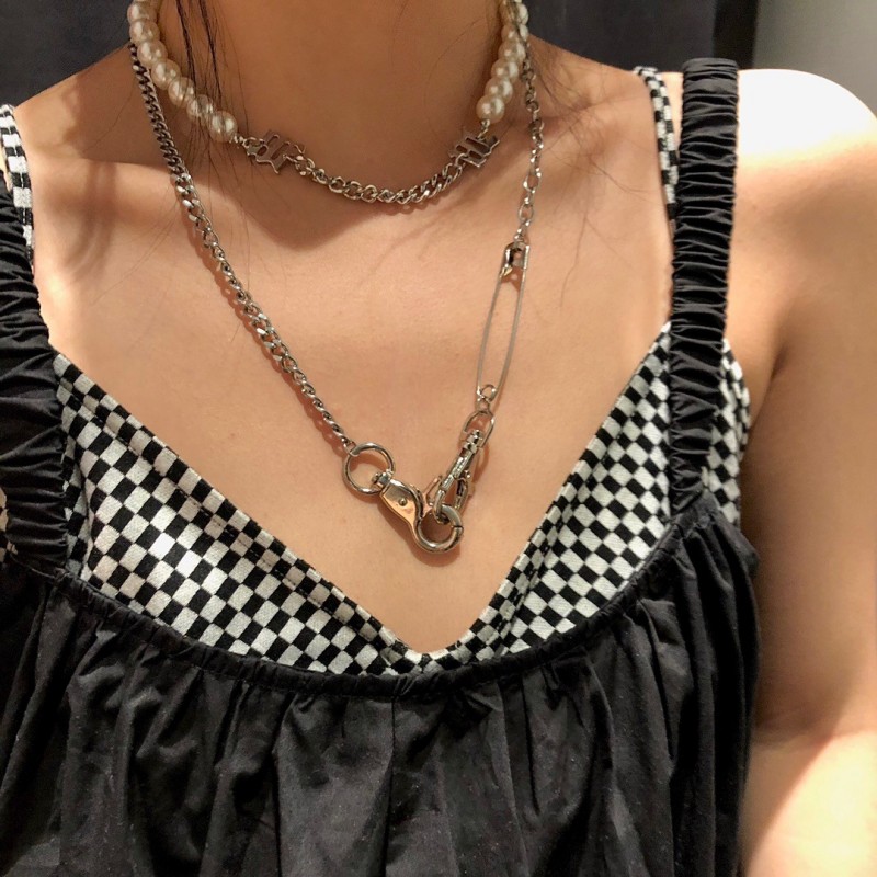 vòng cổ Hợp Kim Đính Ngọc Trai Giả Xinh Xắn