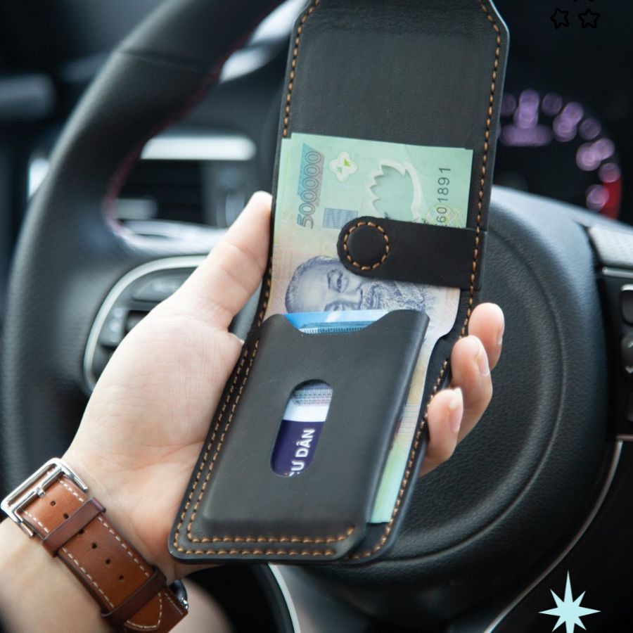 Ví Nam Đứng Mini Da Bò Cao Cấp - Bóp Nam Tặng Kèm Hộp Dùng Làm Quà Tặng SEN3 - Lambos_store
