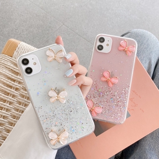 Ốp Điện Thoại Mềm Họa Tiết Bướm Lấp Lánh Cho Samsung Galaxy M10 A10 A20 A30 A50 A50S A30S A70 A51 A10S A20S A71 A81 A21 A31 A11 M11 A21S M51 A12 M12 M31S A32 A52 A72 A22 A13 A23 A14
