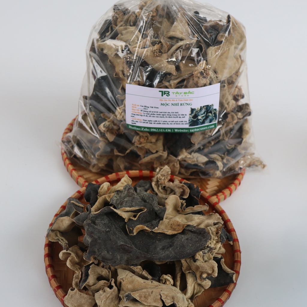 Mộc Nhĩ Khô Cao Bằng Túi 500G Sạch Thơm Ngon Đặc Sản Vùng Cao