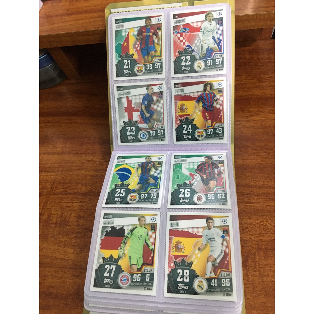 Bộ Sưu Tập 100 Thẻ Cầu Thủ In Album Match Attax 100 2021