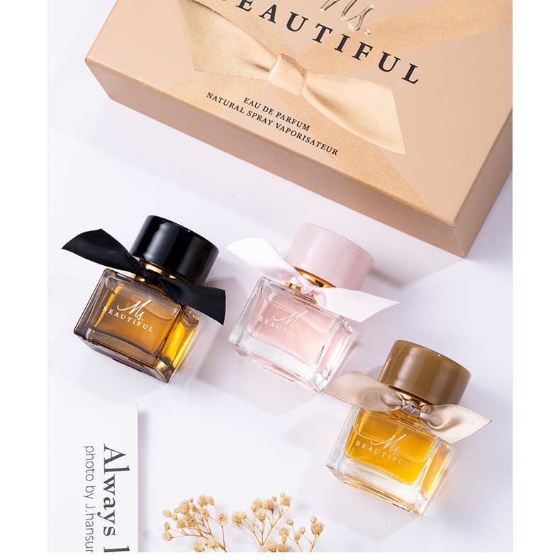 Bộ Quà Tặng Nước Hoa Nữ Ms.Beautiful Cao Cấp, Set Quà Tặng Valentine, Quà Tặng Sinh Nhật Bạn Gái