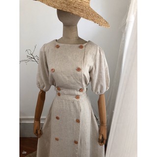Set Áo và Chân váy midi Linen