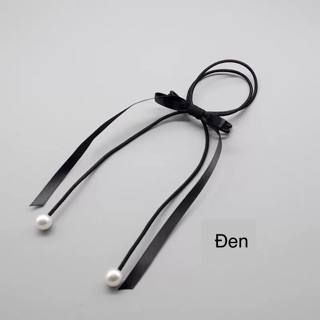 Dây cột tóc Hàn Quốc phối nơ và hạt châu