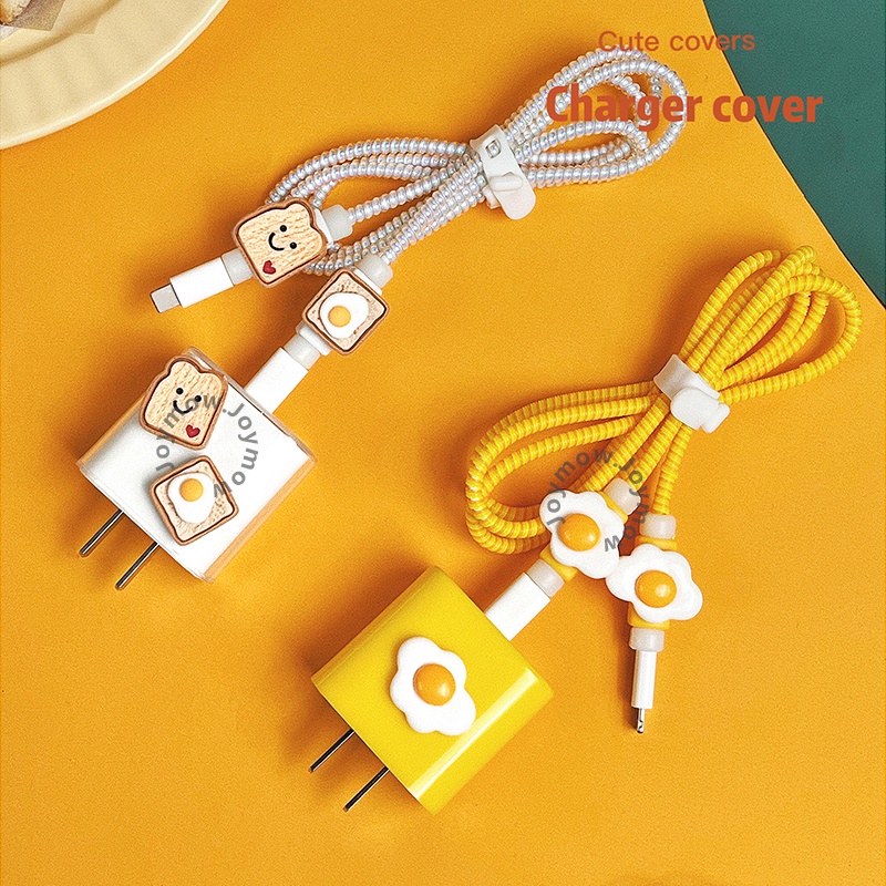 TPU Cute Charger Protector/Charging Cable Protector Compatiable for ip 18W 20W Fast Charger