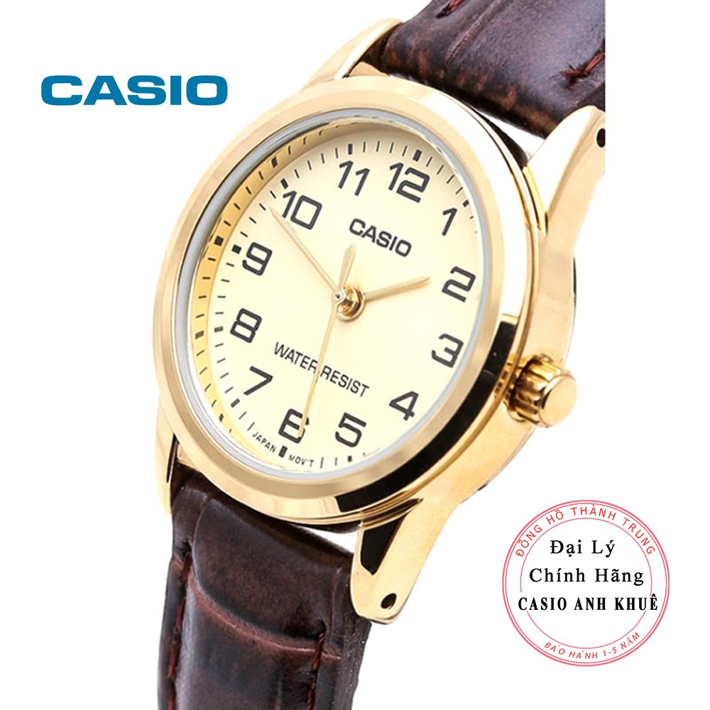 Đồng hồ nữ Casio LTP-V001GL-9BUDF dây da