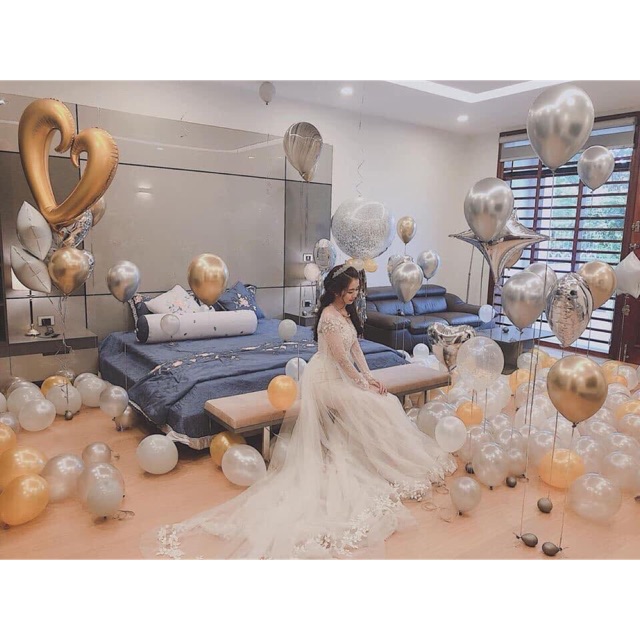 set bóng trang trí phòng cưới các màu siêu hot 2022